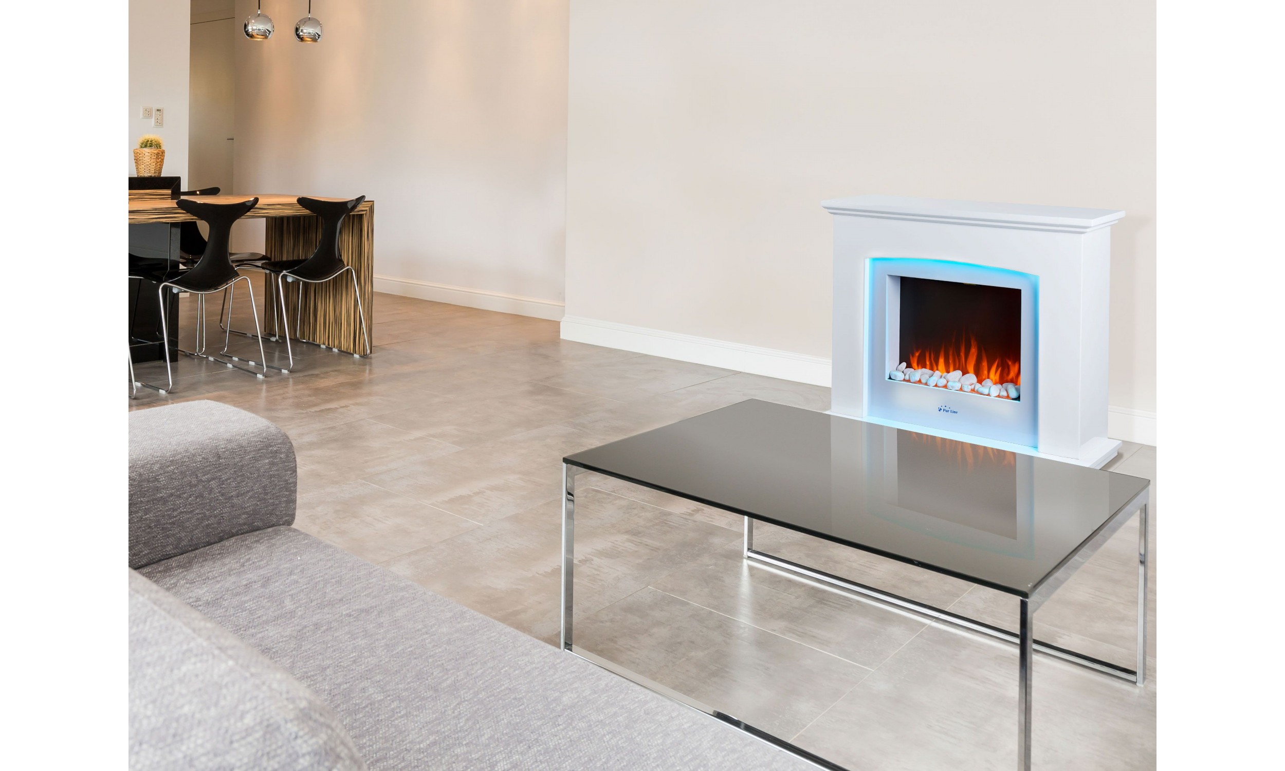 Elektrischer Bodenkamin mit traditionellem Design aus MDF CHE-600