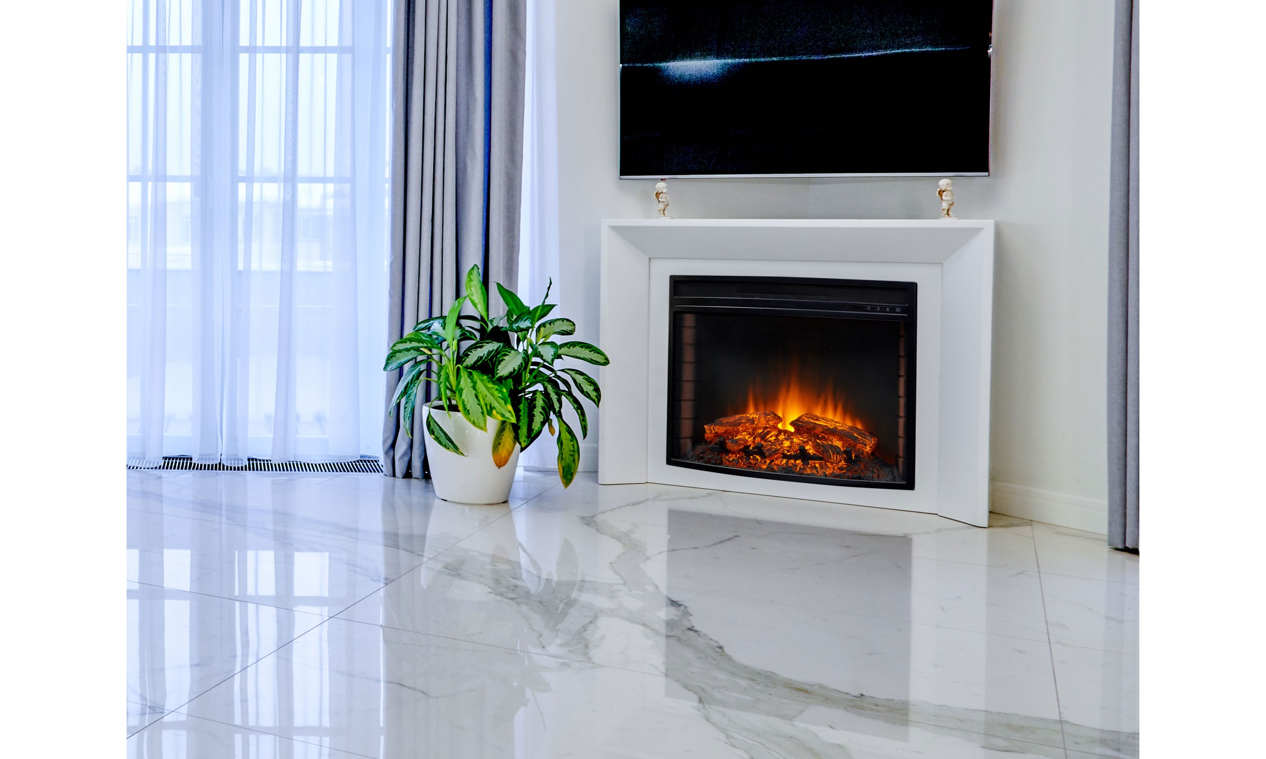 Chimenea eléctrica insertable gran tamaño - Mobelium