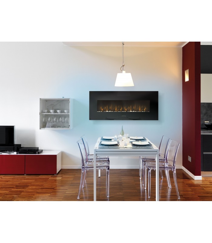 Chimenea Eléctrica Panorámica con luz LED ambiental CHE-500 - Mobelium