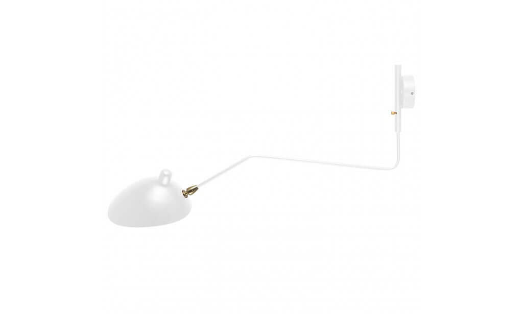 Mouille 1 Arm Lamp Wall Lamp White Inspiracion One Arm Wall